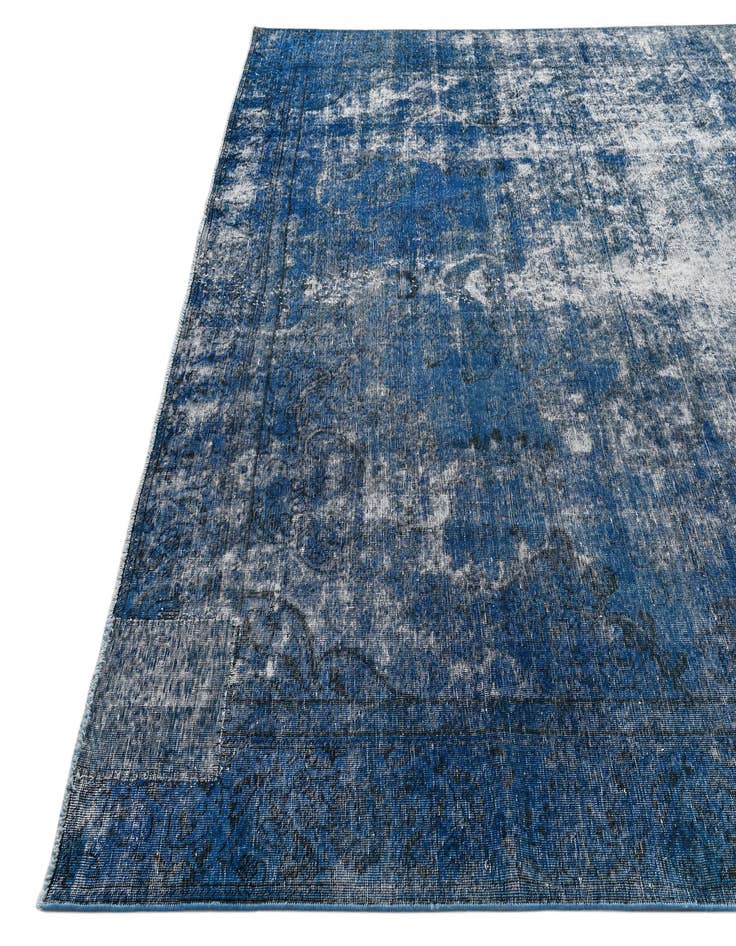 Detail image of  9' 4 x 13'  Hand Knotted Ultra Vintage Persian Wool Rug