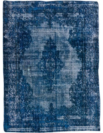 Dark Blue 8' 8 x 11' 10 Hand Knotted Ultra Vintage Persian Wool Rug | Rugs.com