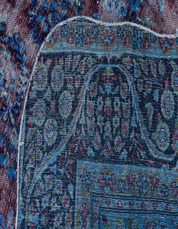 Detail image of  7' 6 x 11' 2  Hand Knotted Ultra Vintage Persian Wool Rug