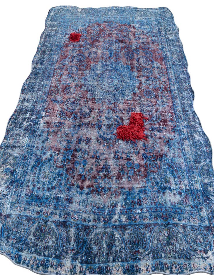 Detail image of  7' 6 x 11' 2  Hand Knotted Ultra Vintage Persian Wool Rug