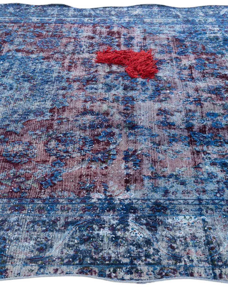 Detail image of  7' 6 x 11' 2  Hand Knotted Ultra Vintage Persian Wool Rug