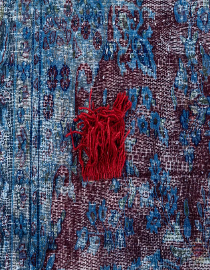 Detail image of  7' 6 x 11' 2  Hand Knotted Ultra Vintage Persian Wool Rug