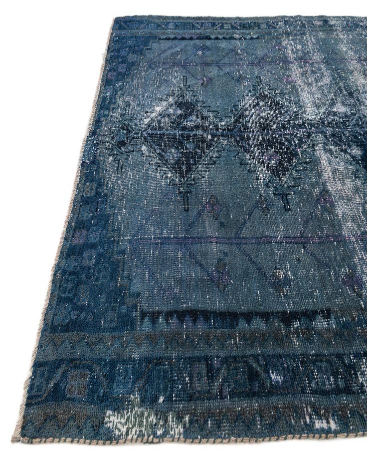 Detail image of  4' 5 x 6' 6  Hand Knotted Ultra Vintage Persian Wool Rug