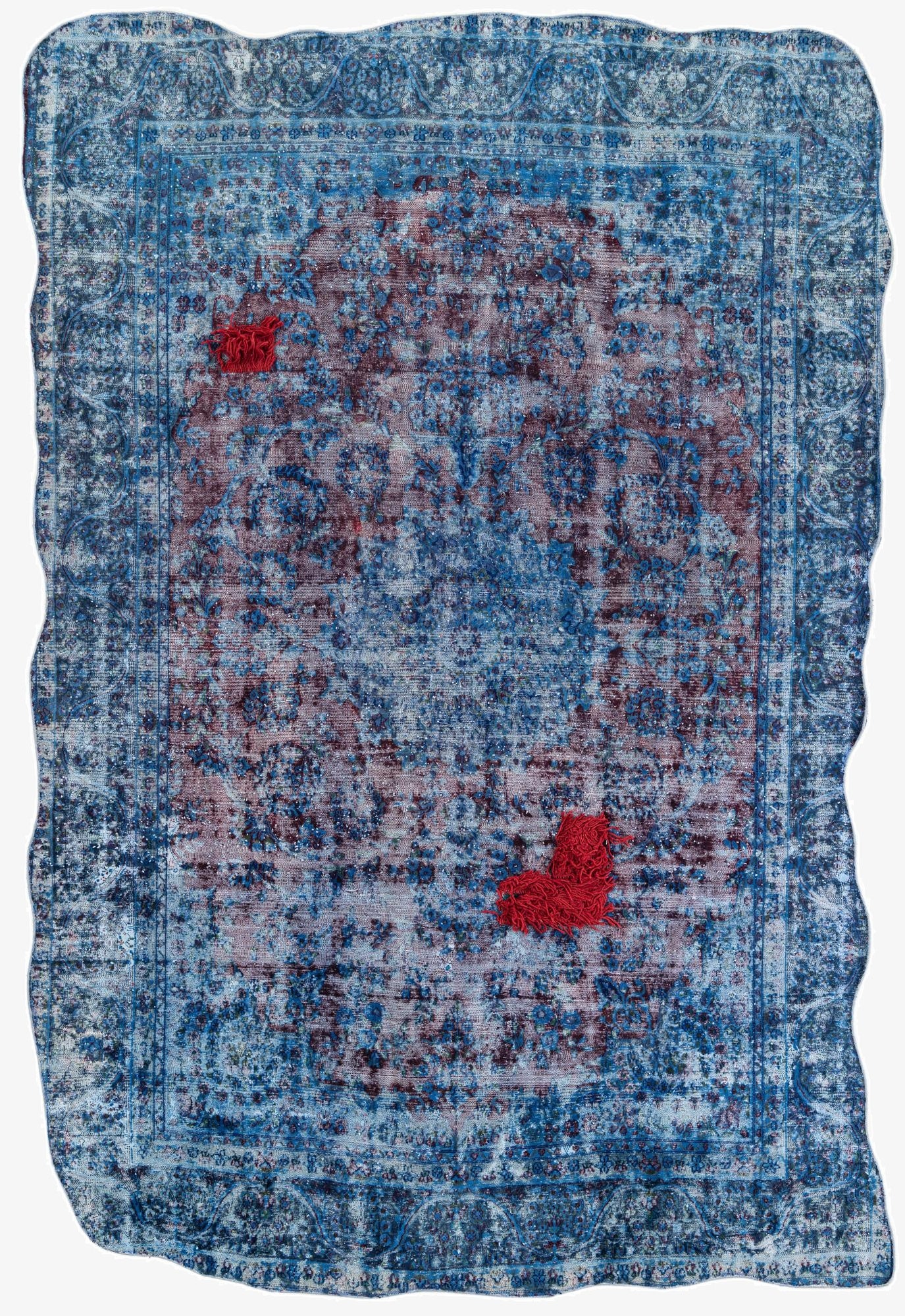  7' 6 x 11' 2  Hand Knotted Ultra Vintage Persian Wool Rug