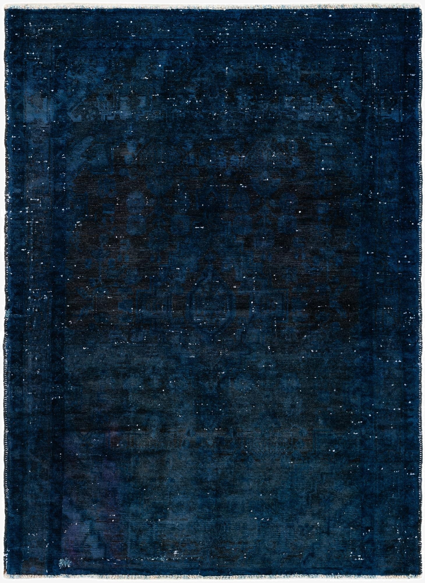  4' 6 x 6'  Hand Knotted Ultra Vintage Persian Wool Rug