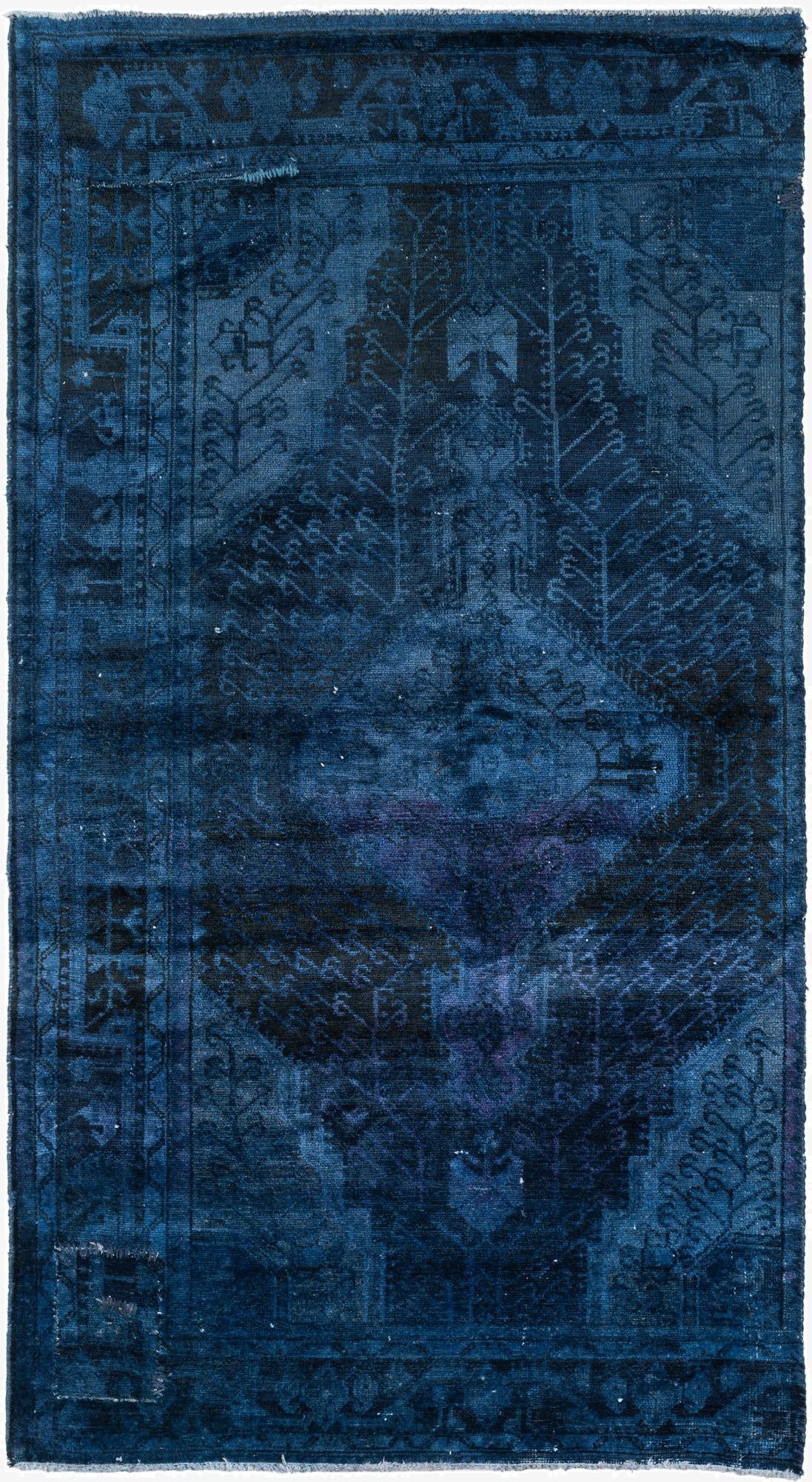  3' 10 x 7' 1  Hand Knotted Ultra Vintage Persian Wool Rug