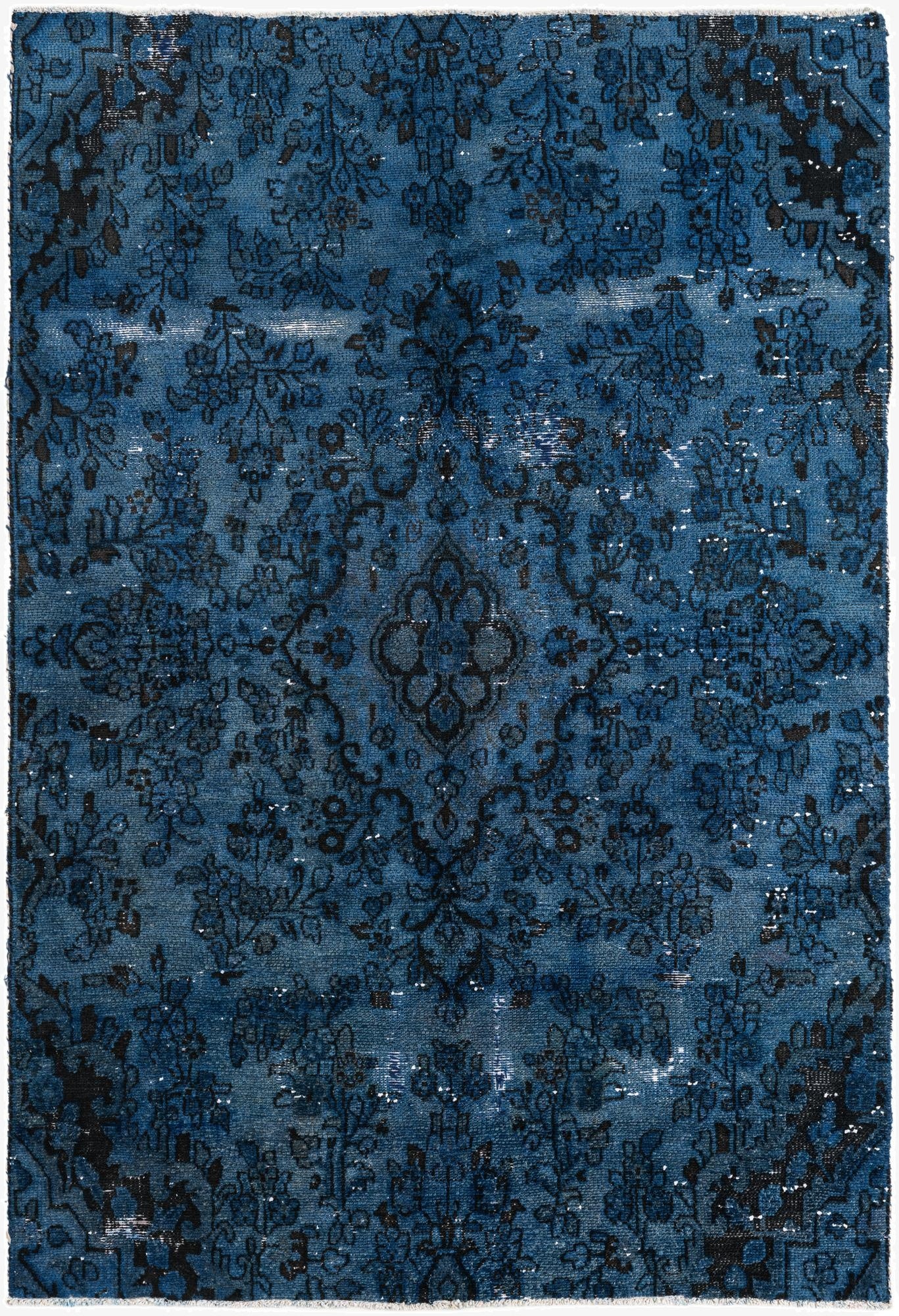  4' 7 x 6' 8  Hand Knotted Ultra Vintage Persian Wool Rug