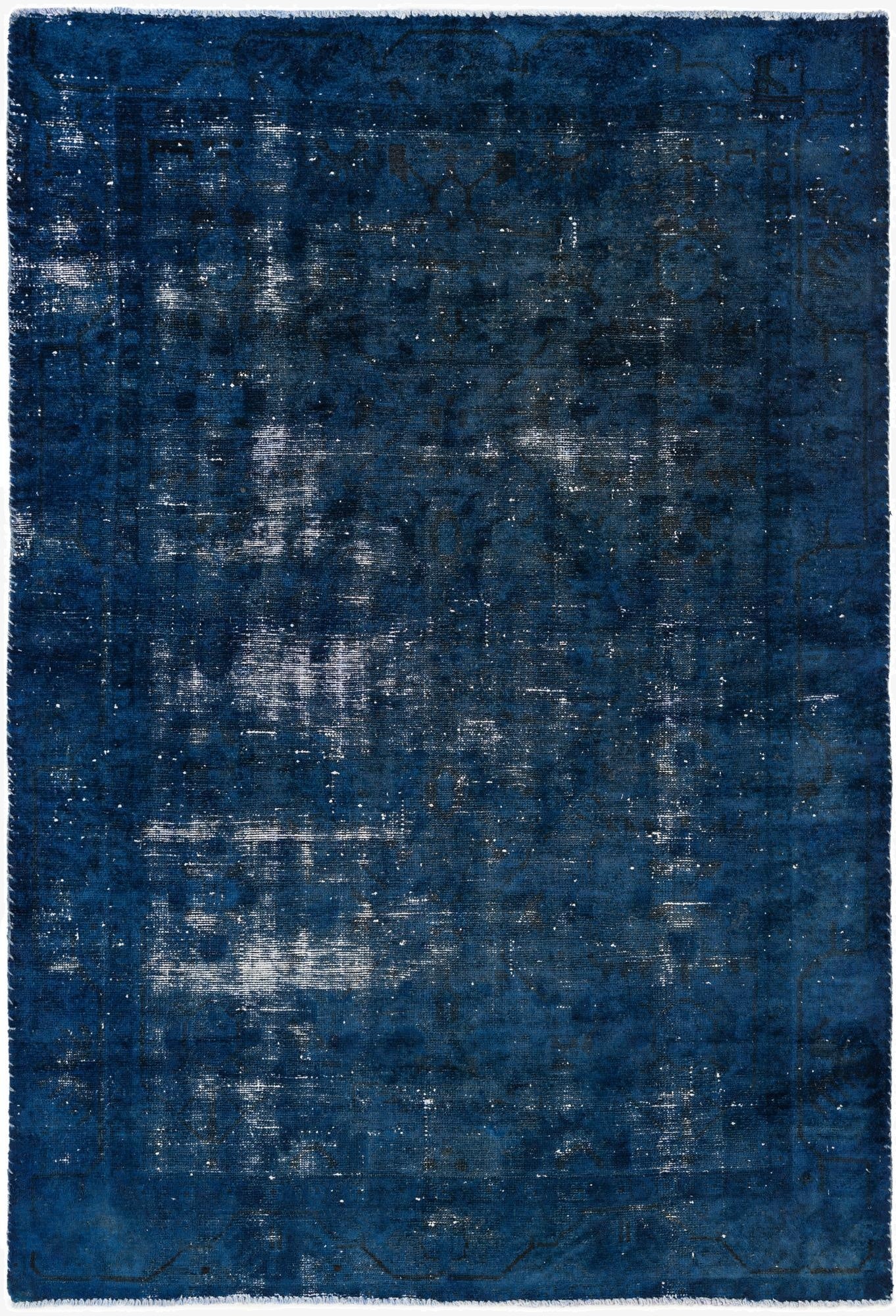  4' 4 x 6' 4  Hand Knotted Ultra Vintage Persian Wool Rug