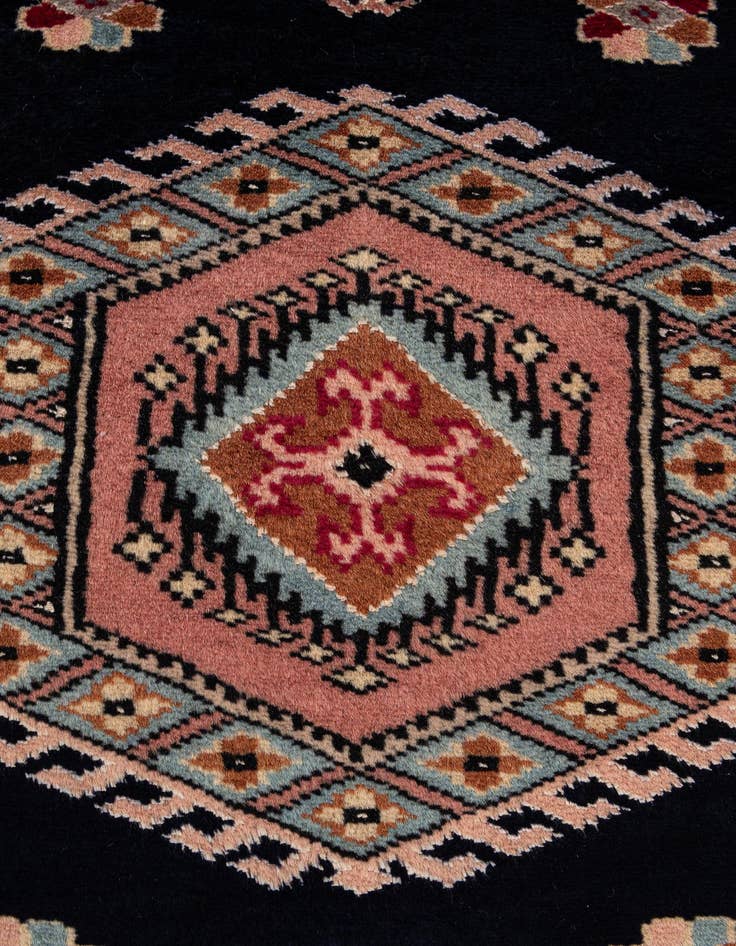 Detail image of  2' 1 x 2' 2  Hand Knotted Bokhara Oriental Wool Round Rug