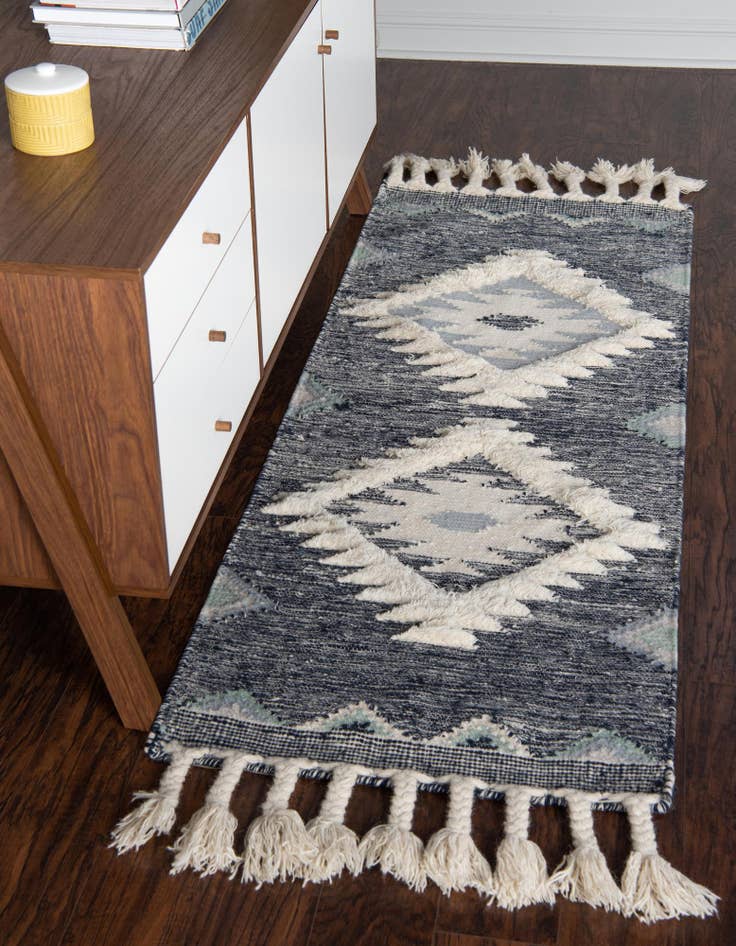 Detail image of  2' 2 x 8' 2  Hand Woven Arizona Wool Runner Rug