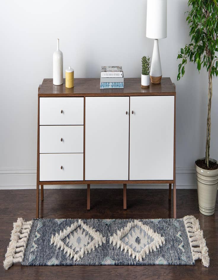 Detail image of  2' 2 x 8' 2  Hand Woven Arizona Wool Runner Rug