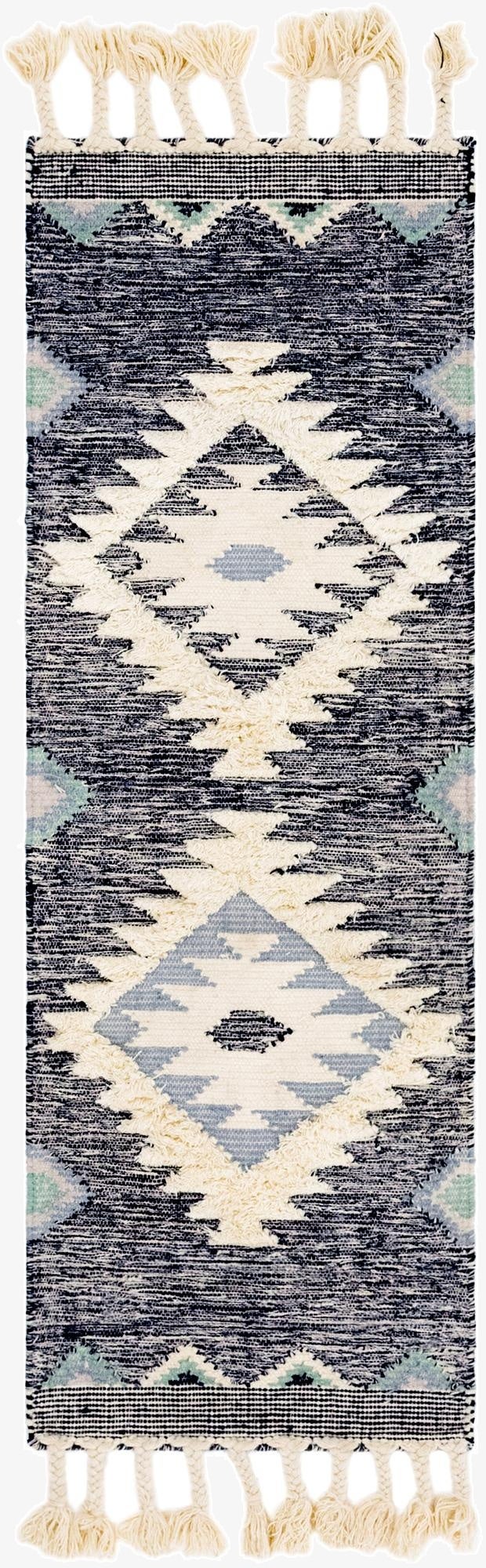  2' 2 x 6' 1  Hand Woven Arizona Wool Runner Rug