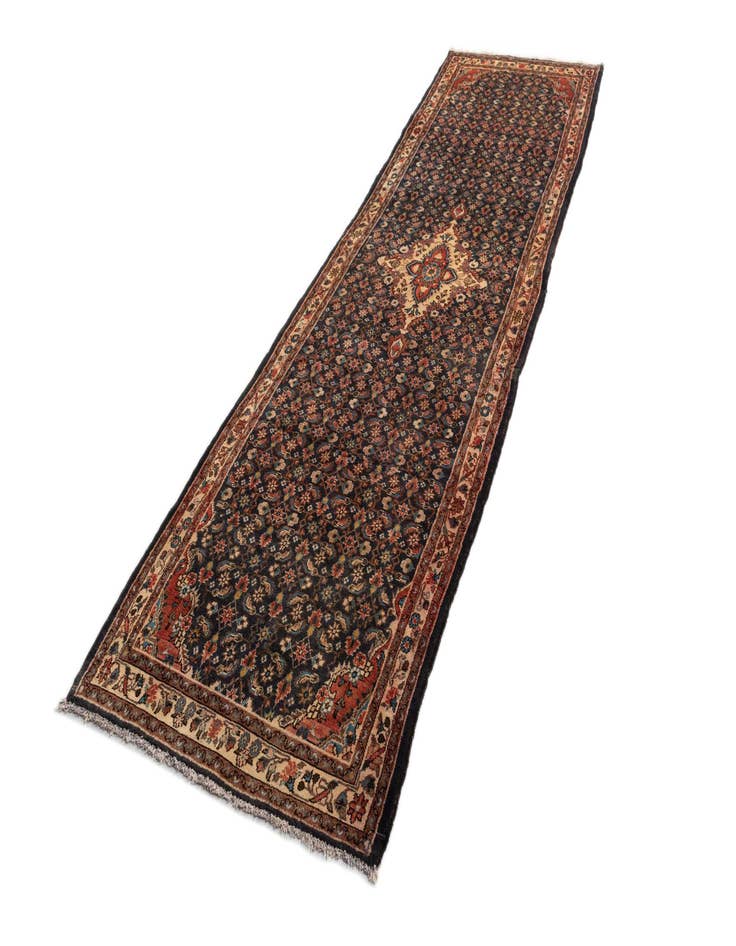 Detail image of  3' 6 x 12' 10 Hamedan Wool Runner Rug