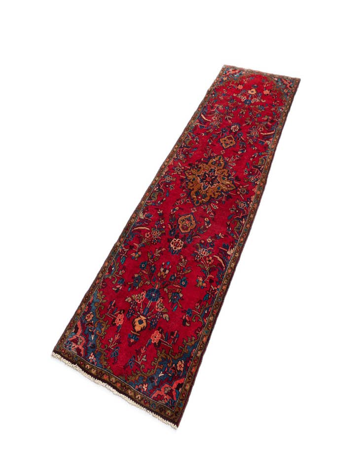 Detail image of  2' 9 x 9' Hamedan Wool Runner Rug