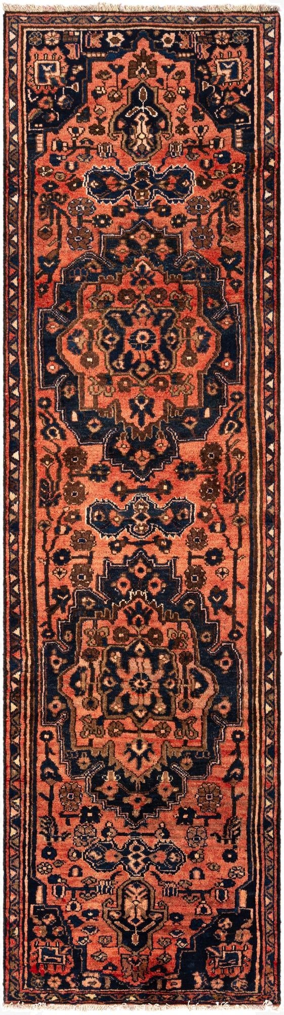  2' 8 x 9' 7 Hamedan Wool Runner Rug