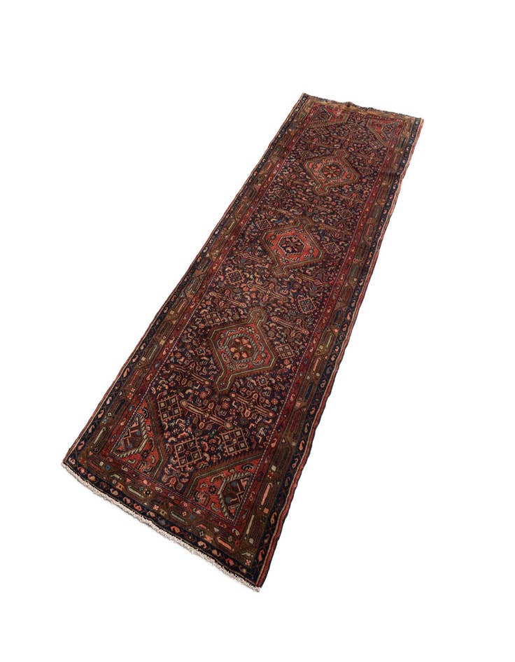 Detail image of  3' 8 x 10' 7 Hossainabad Wool Runner Rug