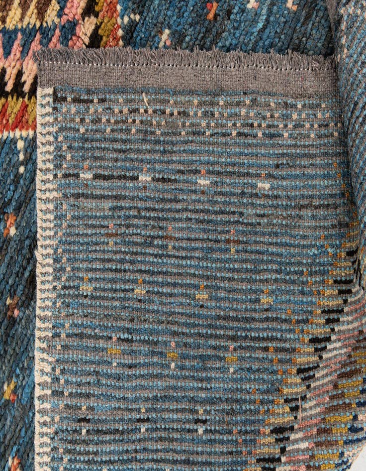 Detail image of 4' 3 x 12' 9 Hand Knotted Moroccan Wool Runner Rug
