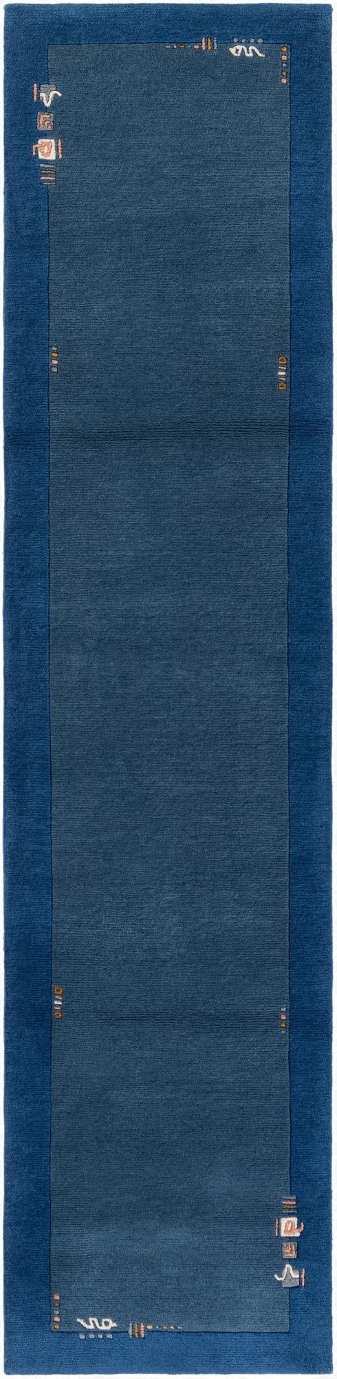  2' 4 x 9' 9  Hand Knotted Nepal Wool Runner Rug