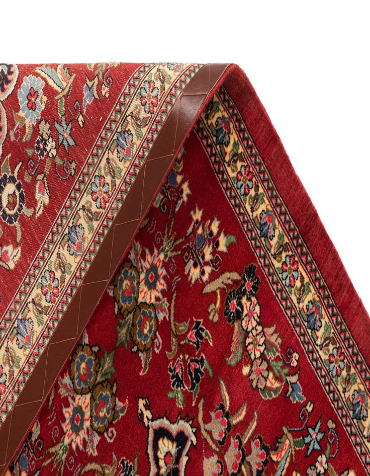 Detail image of  2' 7 x 7'  Hand Knotted Qom Persian Runner Rug