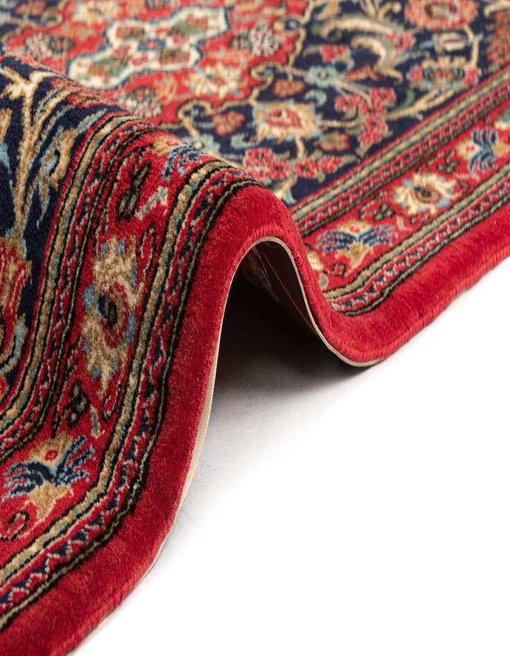 Detail image of  2' 7 x 13' 2  Hand Knotted Qom Persian Runner Rug