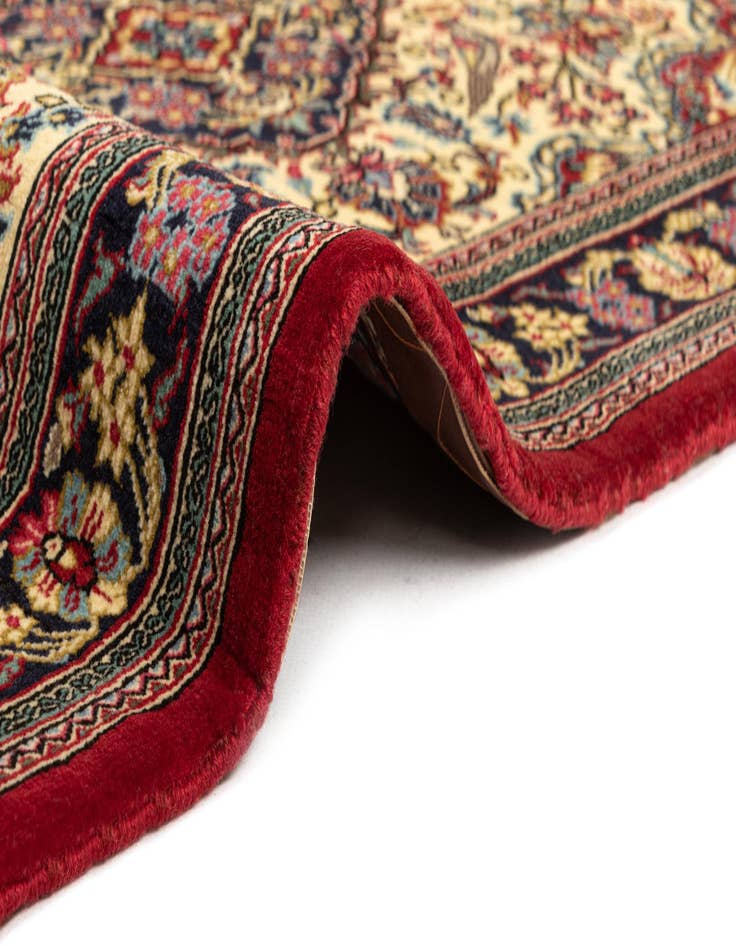 Detail image of  2' 9 x 6' 6  Hand Knotted Qom Persian Runner Rug