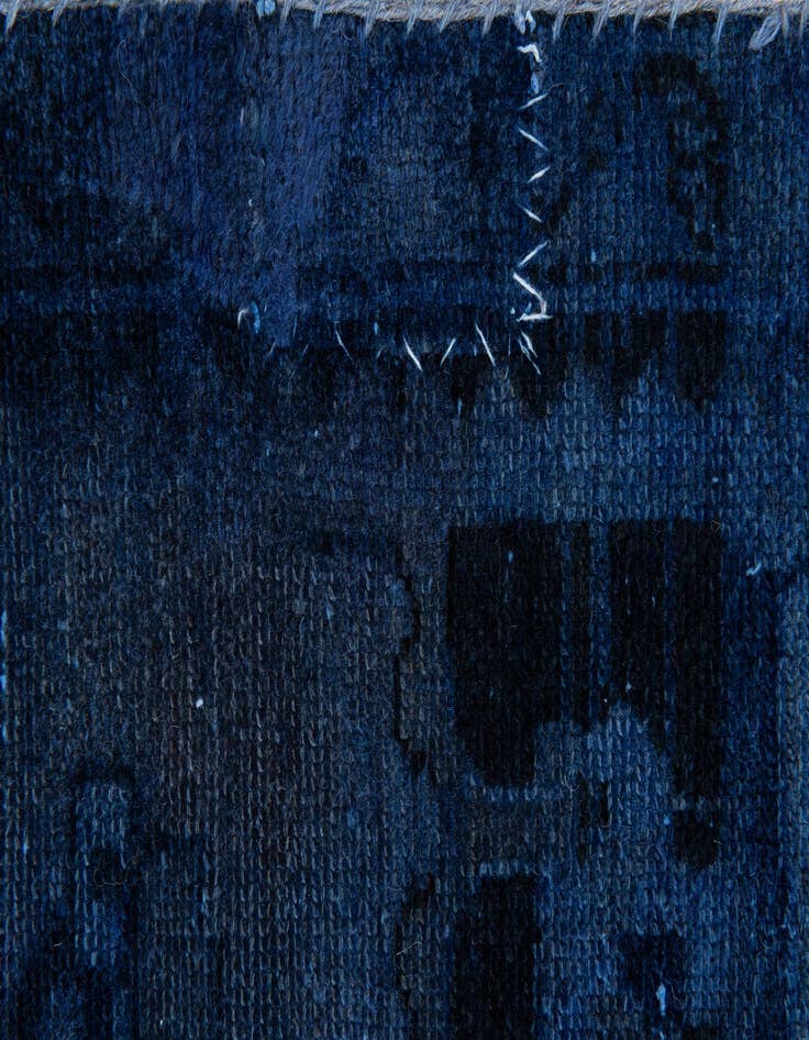 Detail image of  3' 9 x 8' 8  Hand Knotted Ultra Vintage Persian Wool Runner Rug