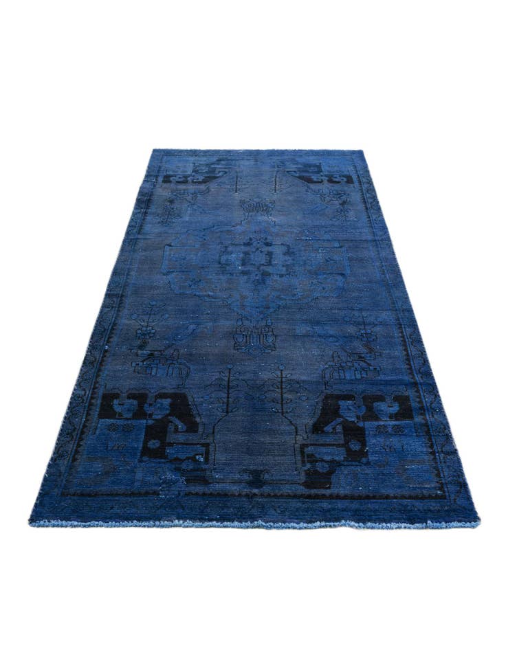 Detail image of  3' 9 x 8' 8  Hand Knotted Ultra Vintage Persian Wool Runner Rug