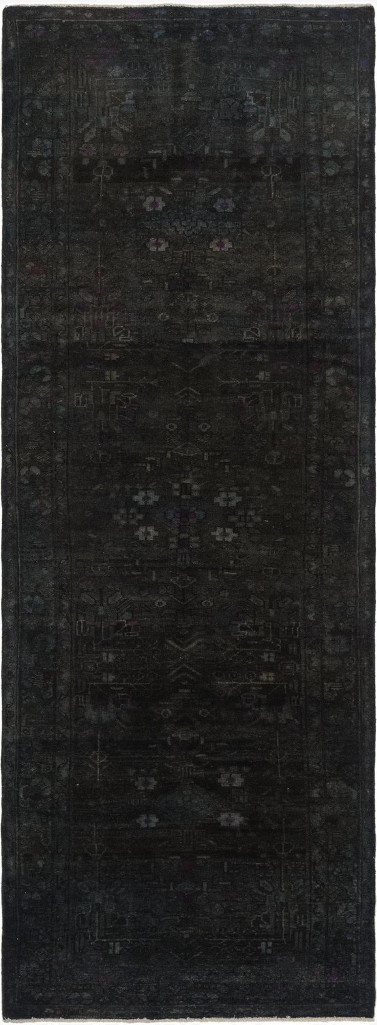  3' 3 x 9' 3  Hand Knotted Ultra Vintage Persian Wool Runner Rug