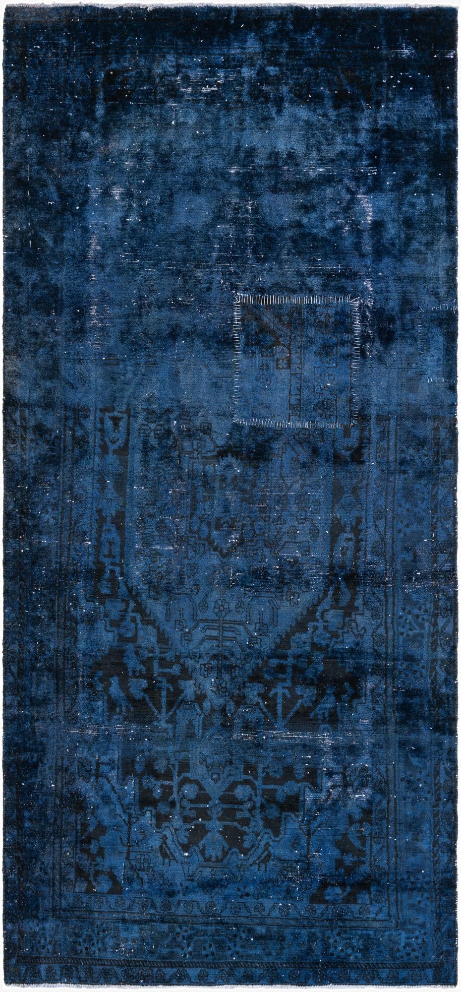  4' 9 x 10' 4  Hand Knotted Ultra Vintage Persian Wool Runner Rug