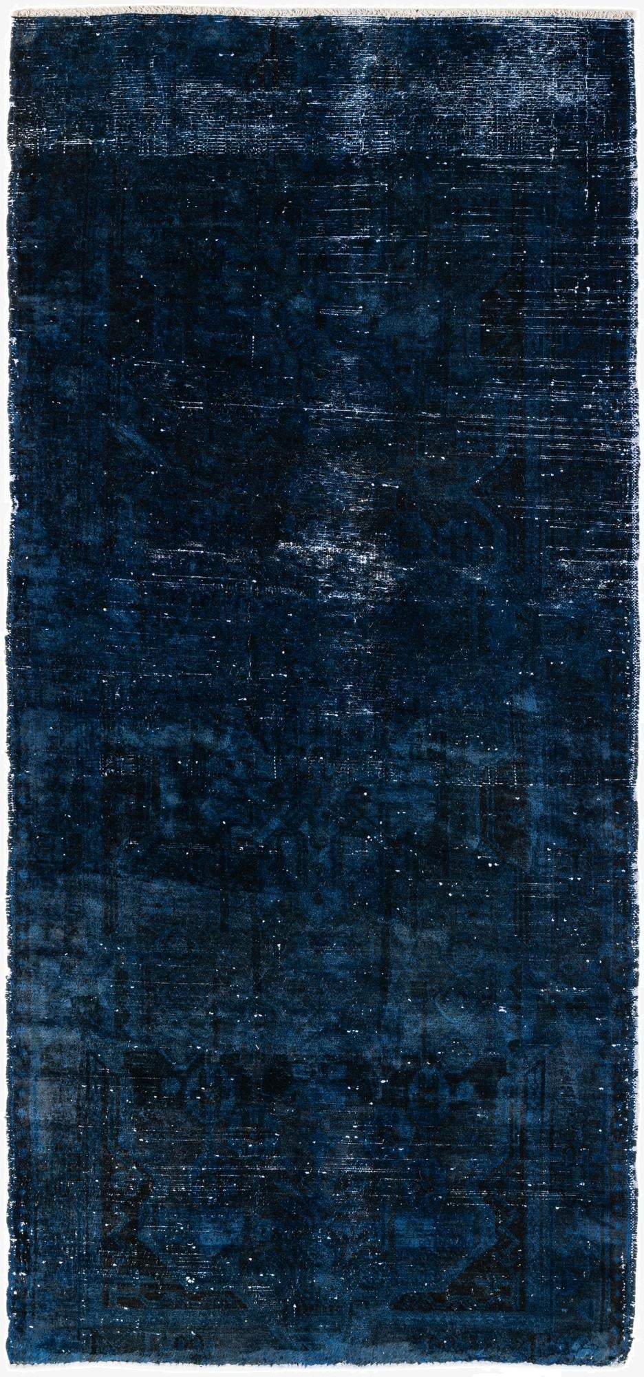  3' 10 x 8' 5  Hand Knotted Ultra Vintage Persian Wool Runner Rug