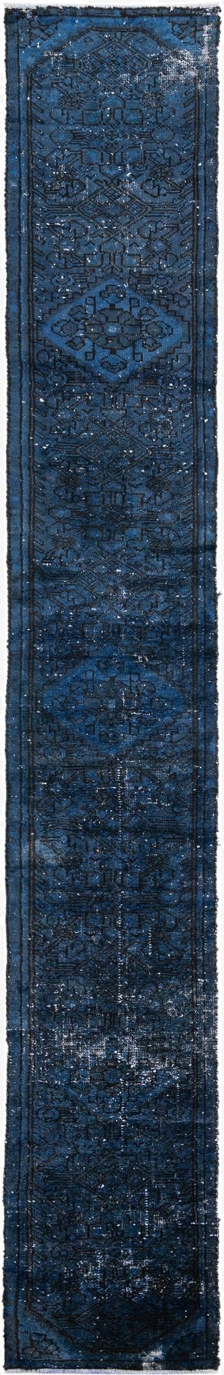  1' 9 x 12' 8  Hand Knotted Ultra Vintage Persian Wool Runner Rug