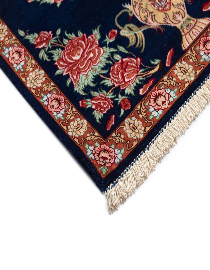 Detail image of  1' 9 x 2' 4 Ghom Silk Square Rug