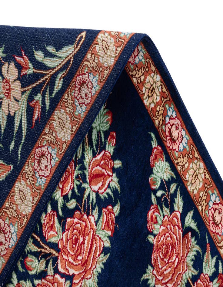 Detail image of  1' 9 x 2' 4 Ghom Silk Square Rug
