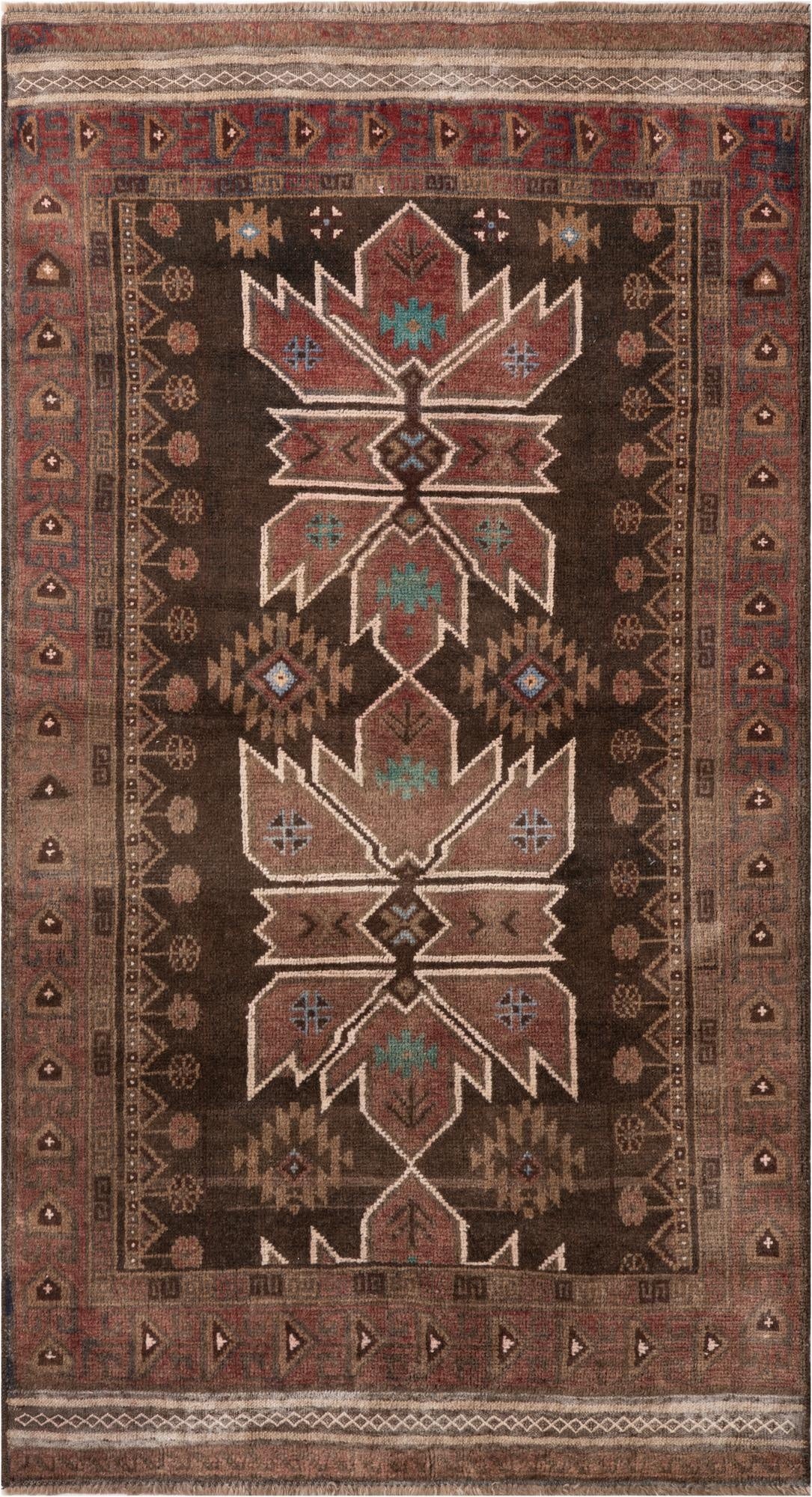  3' 5 x 6' 4  Hand Knotted Ultra Vintage Persian Wool Rug