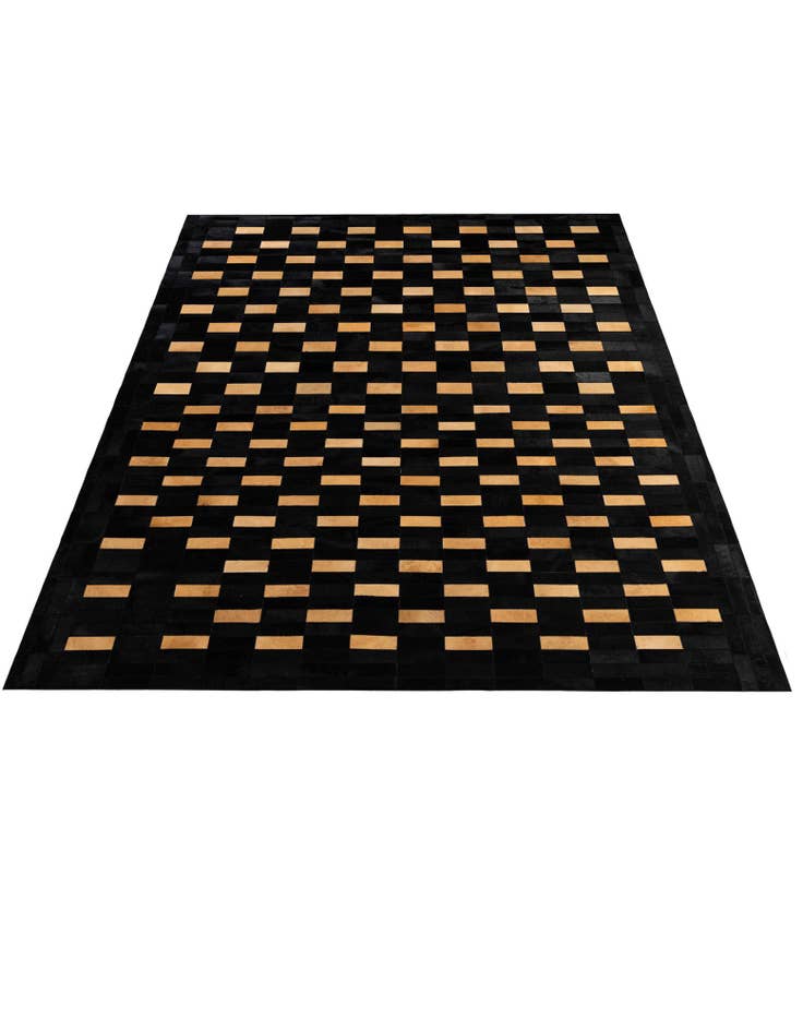 Detail image of  8' 2 x 10' Cowhide - Patchwork Rug