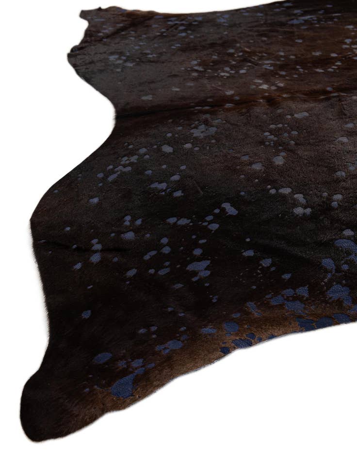 Detail image of  6' 2 x 6' 10 Cowhide Leather Freeform Rug