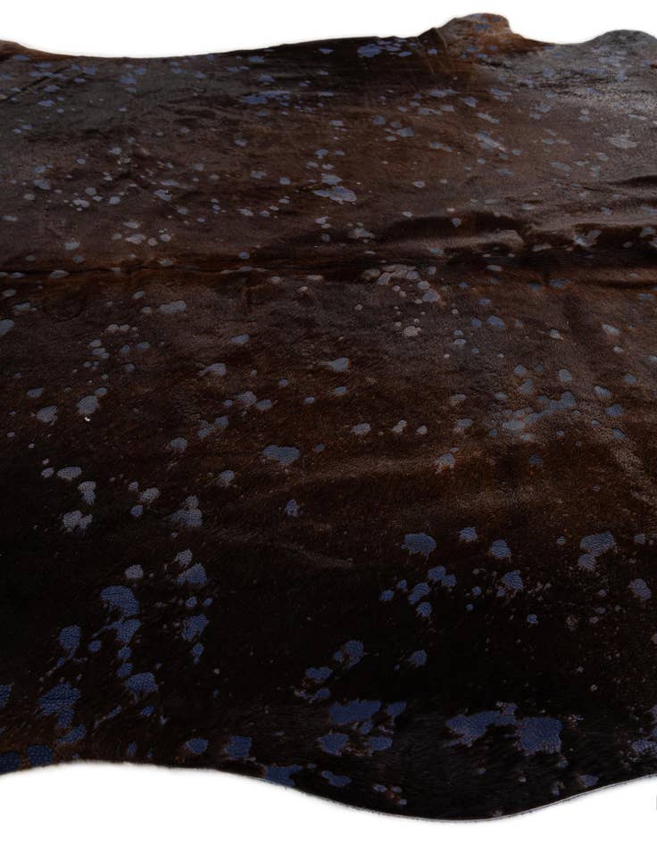 Detail image of  6' 2 x 6' 10 Cowhide Leather Freeform Rug