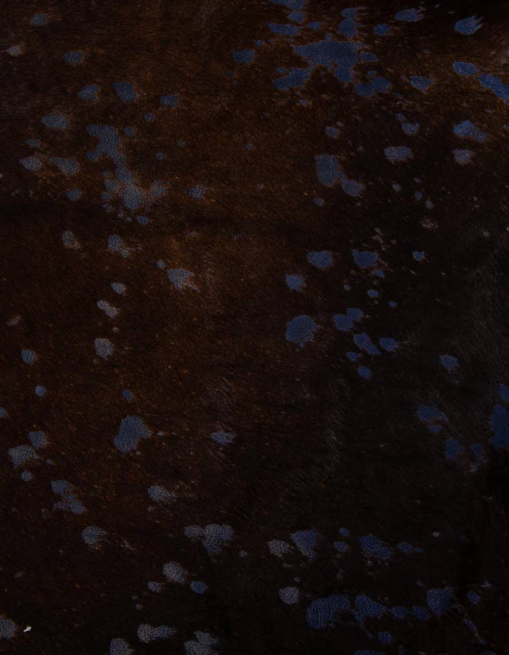 Detail image of  6' 2 x 6' 10 Cowhide Leather Freeform Rug