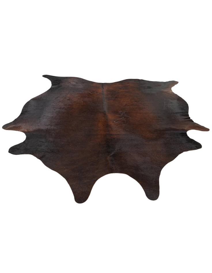 Detail image of  5' 11 x 6' 8 Cowhide Leather Freeform Rug