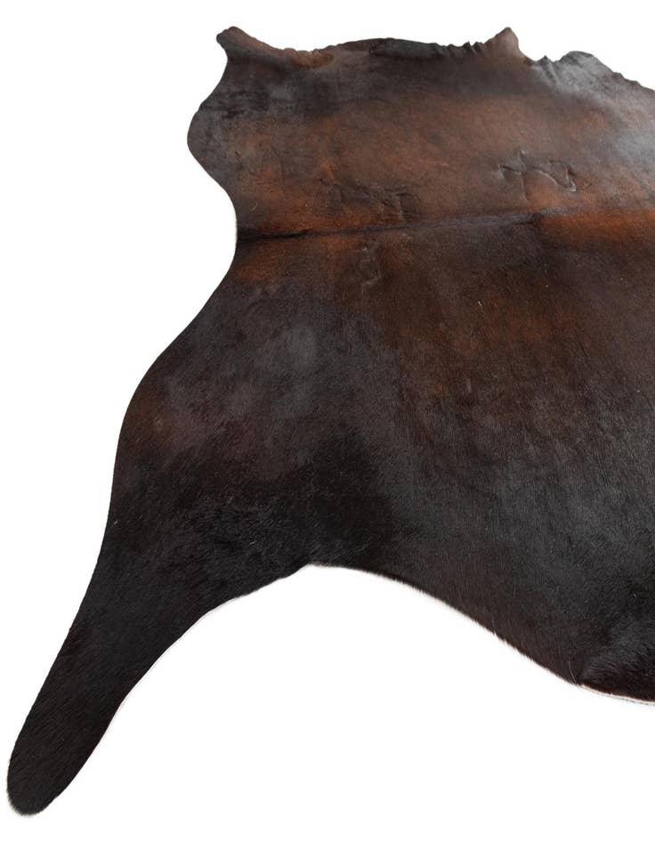 Detail image of  5' 11 x 6' 8 Cowhide Leather Freeform Rug