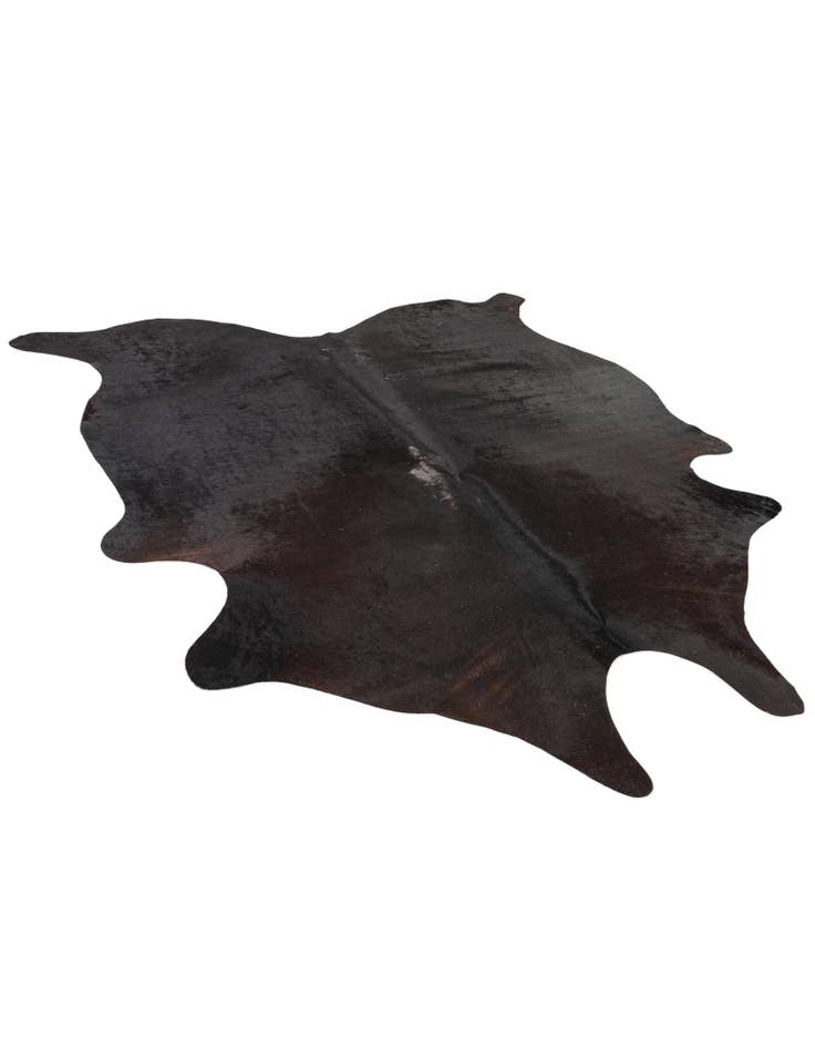 Detail image of  5' 6 x 6' 6 Cowhide Leather Freeform Rug