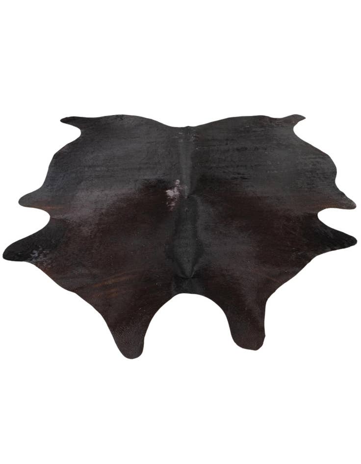 Detail image of  5' 6 x 6' 6 Cowhide Leather Freeform Rug