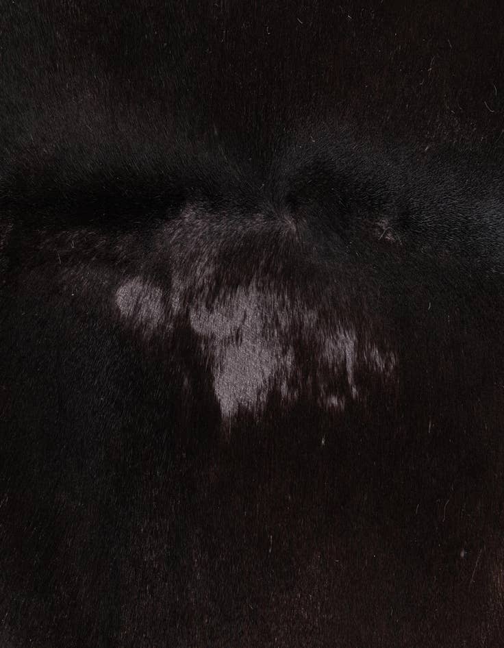 Detail image of  5' 6 x 6' 6 Cowhide Leather Freeform Rug