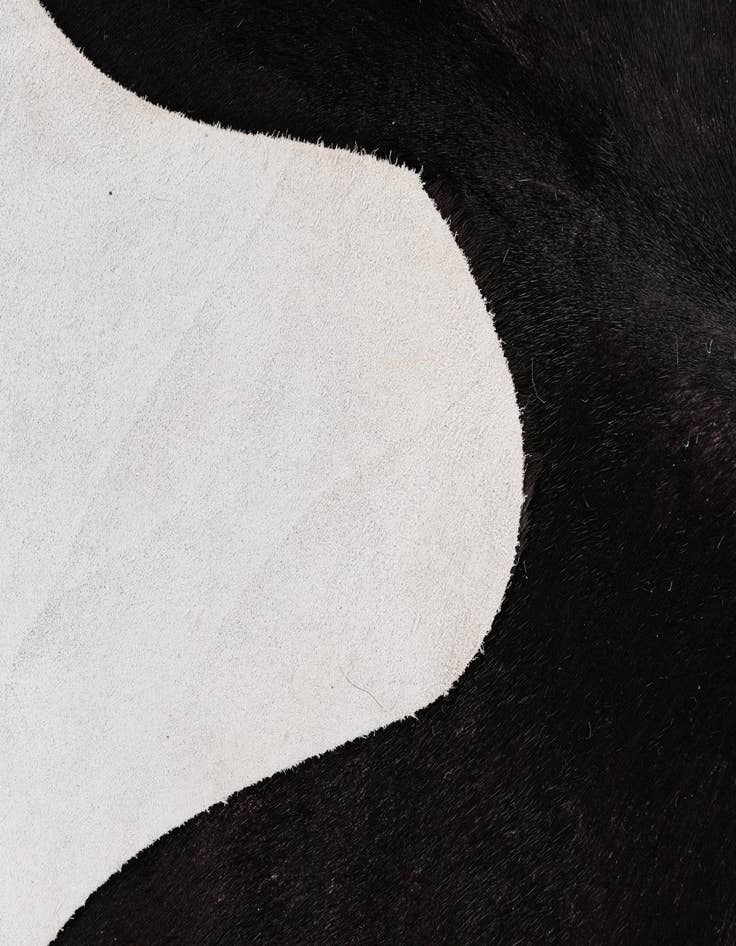 Detail image of  5' 6 x 6' 6 Cowhide Leather Freeform Rug