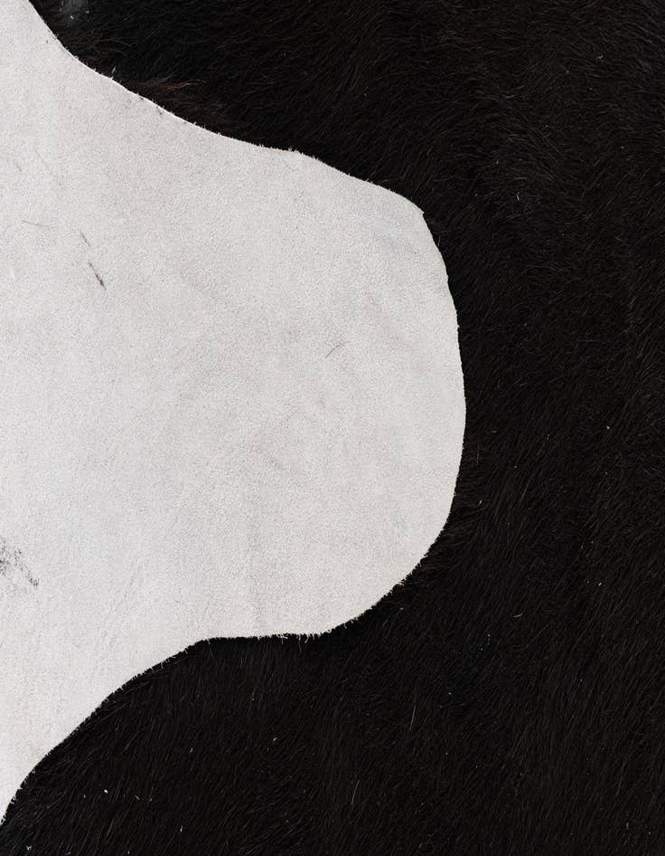 Detail image of  5' 7 x 6' 7 Cowhide Leather Freeform Rug