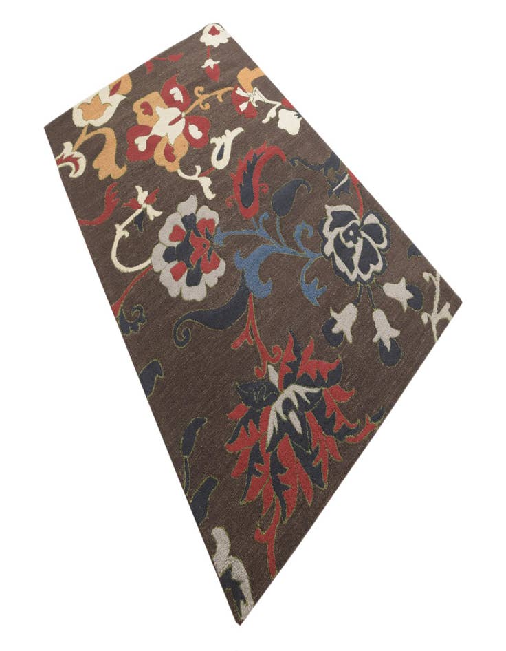 Detail image of  5' x 7' 10 Agra Wool Rug