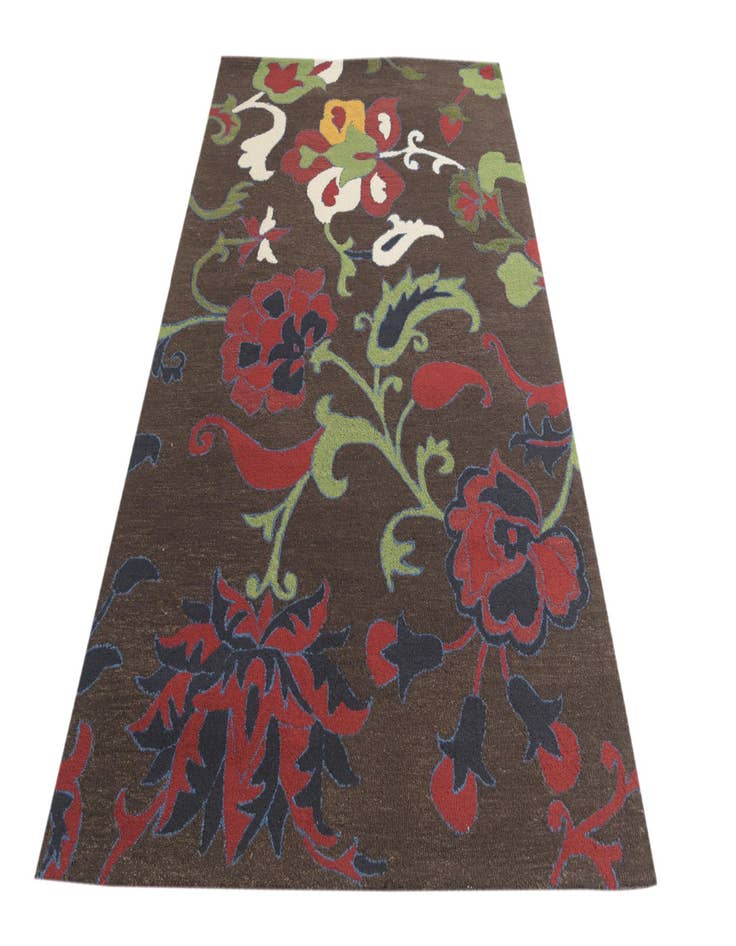 Detail image of  5' 1 x 8' Agra Wool Rug