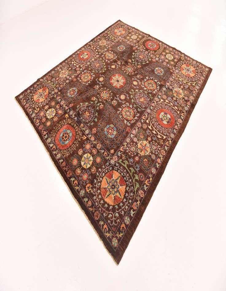 Detail image of  7' 5 x 8' 8  Hand Knotted Ariana Ziegler Oriental Rug