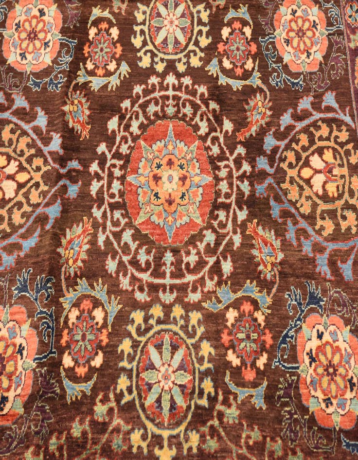 Detail image of  6' 8 x 8' 11  Hand Knotted Ariana Ziegler Oriental Rug