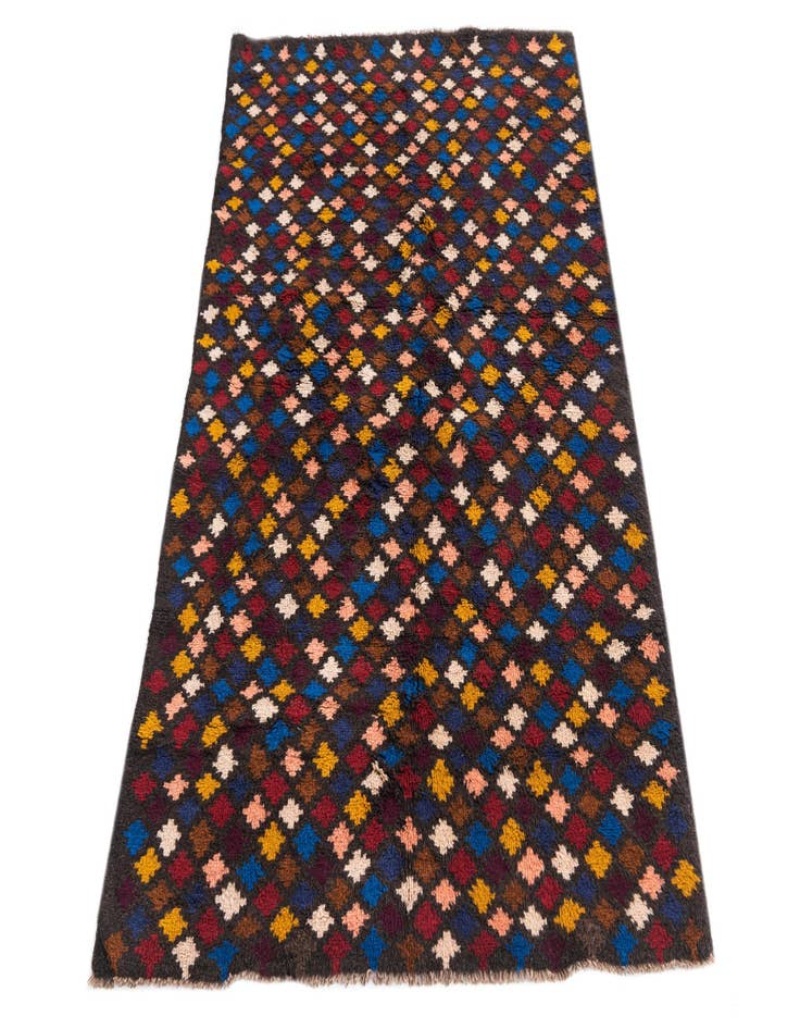 Detail image of  3' 9 x 6'  Hand Knotted Balouch Wool Rug